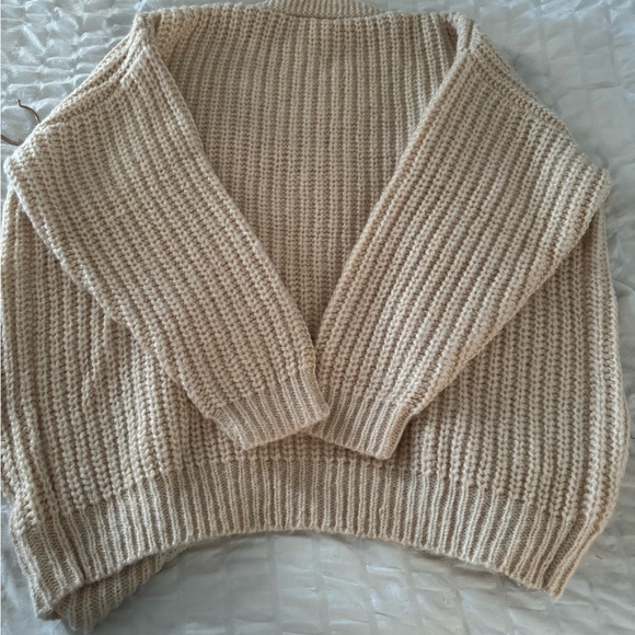 Women's Like Love Beige Cardigan with Denim Pockets S - Picture 10 of 15